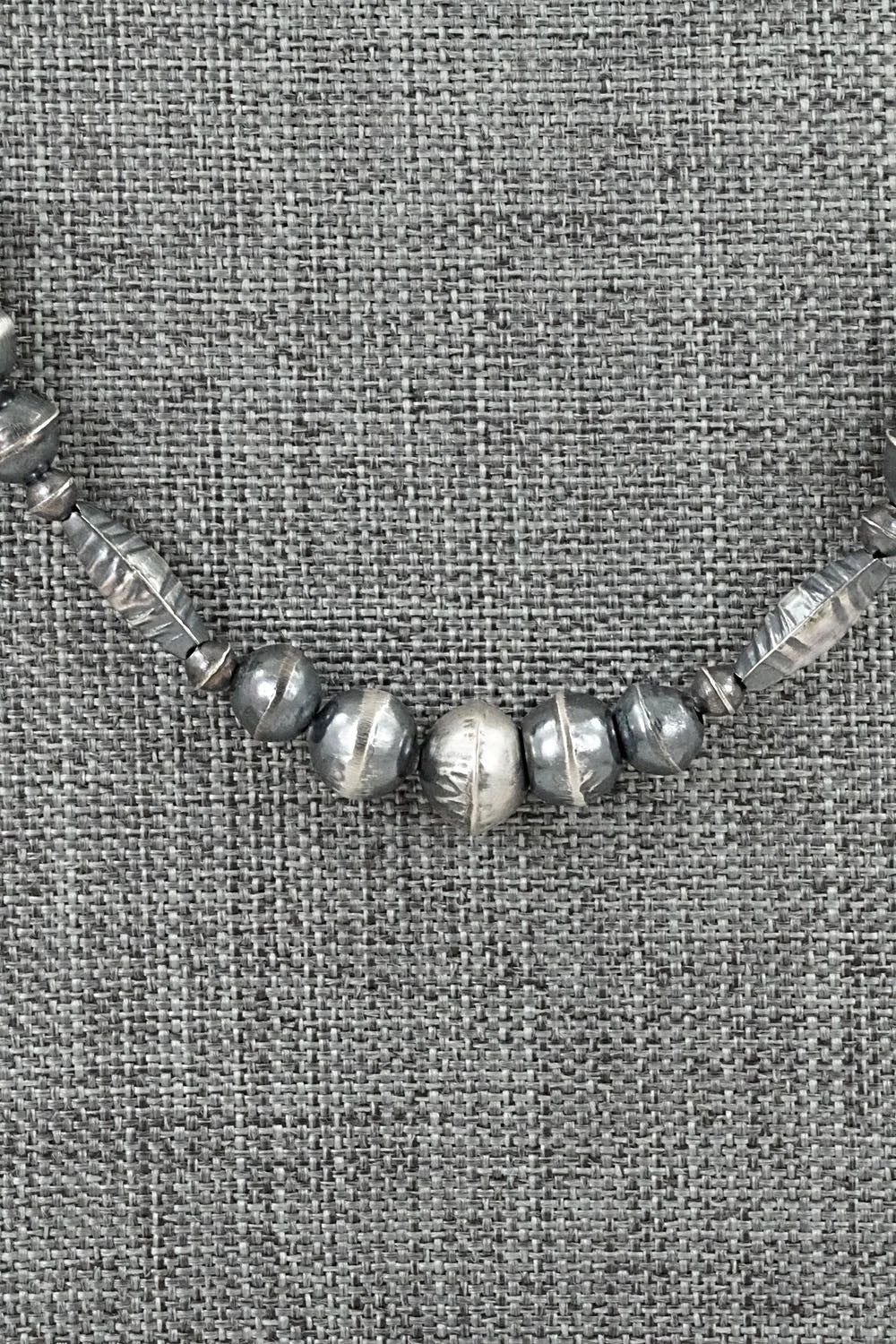 Sterling Silver Navajo Pearl Necklace 20" - Vintage