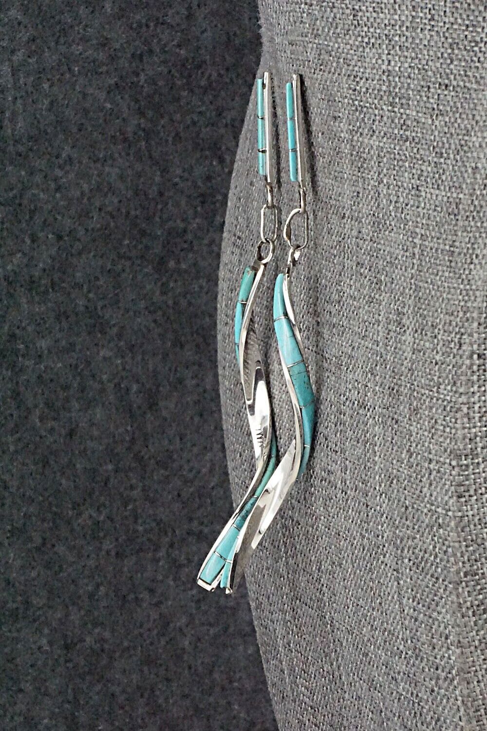 Turquoise & Sterling Silver Earrings - Gloria Waseta