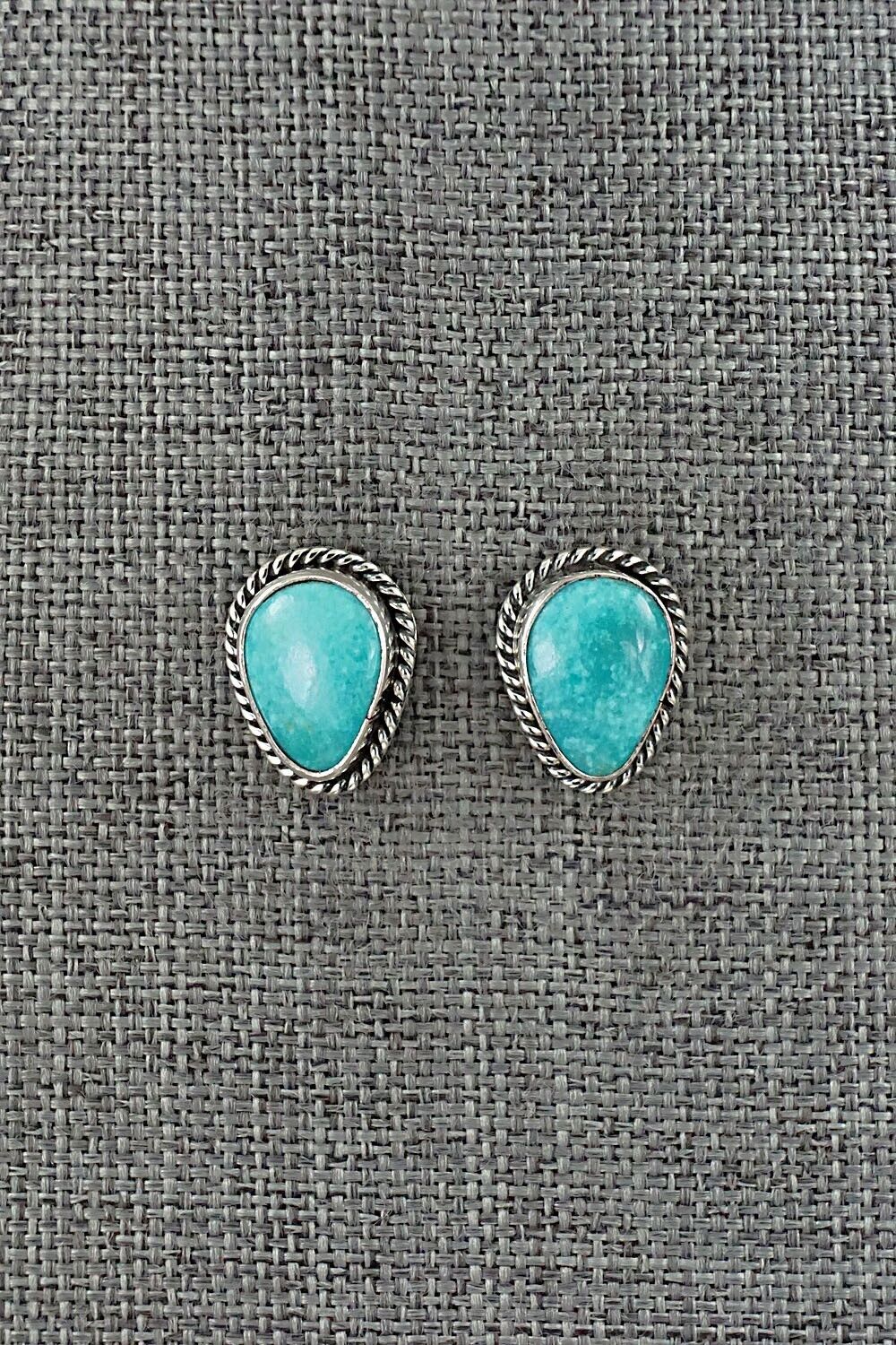 Turquoise & Sterling Silver Earrings - Marco Begaye