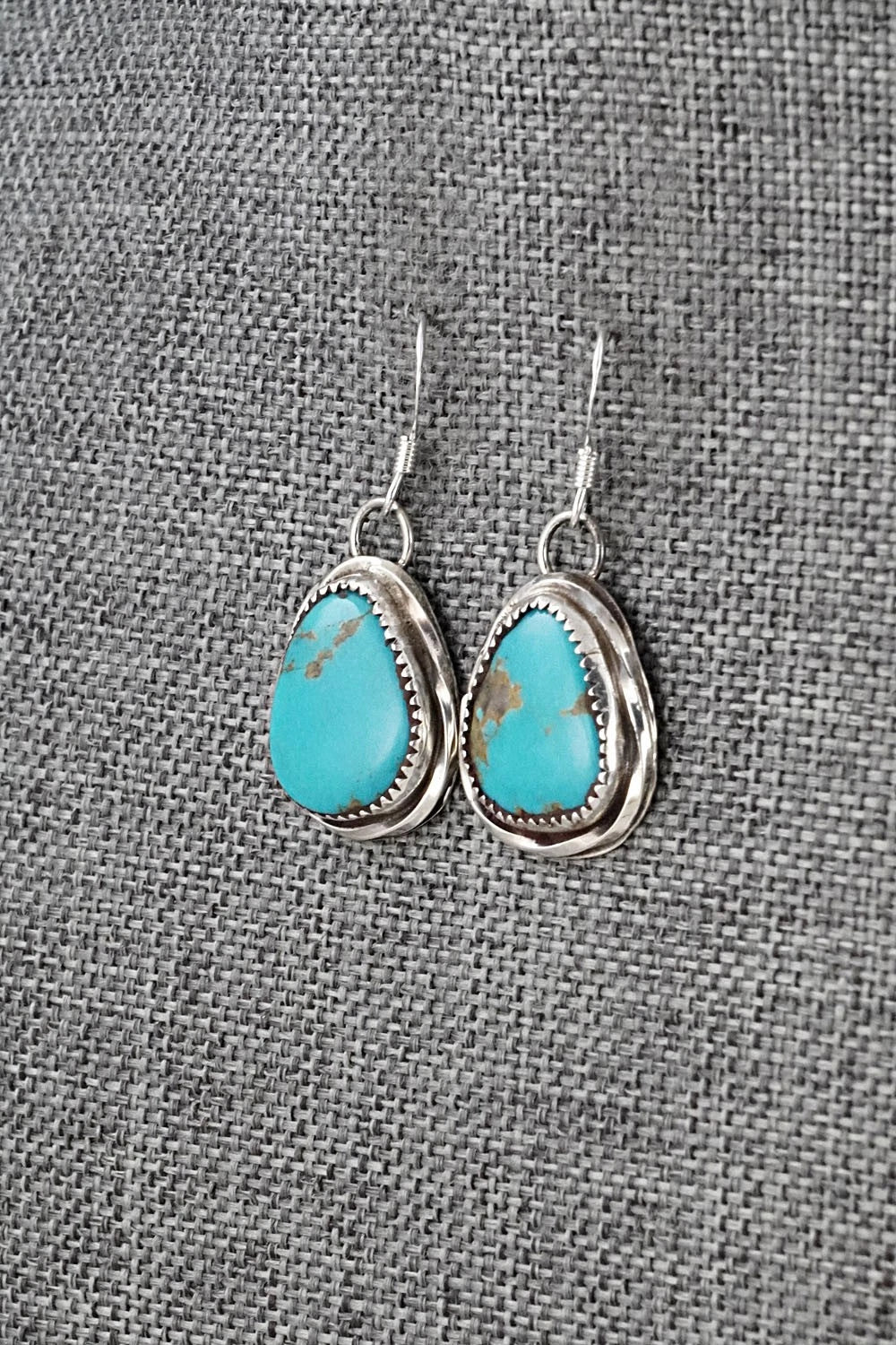 Turquoise & Sterling Silver Earrings - Ernest Hawthorne