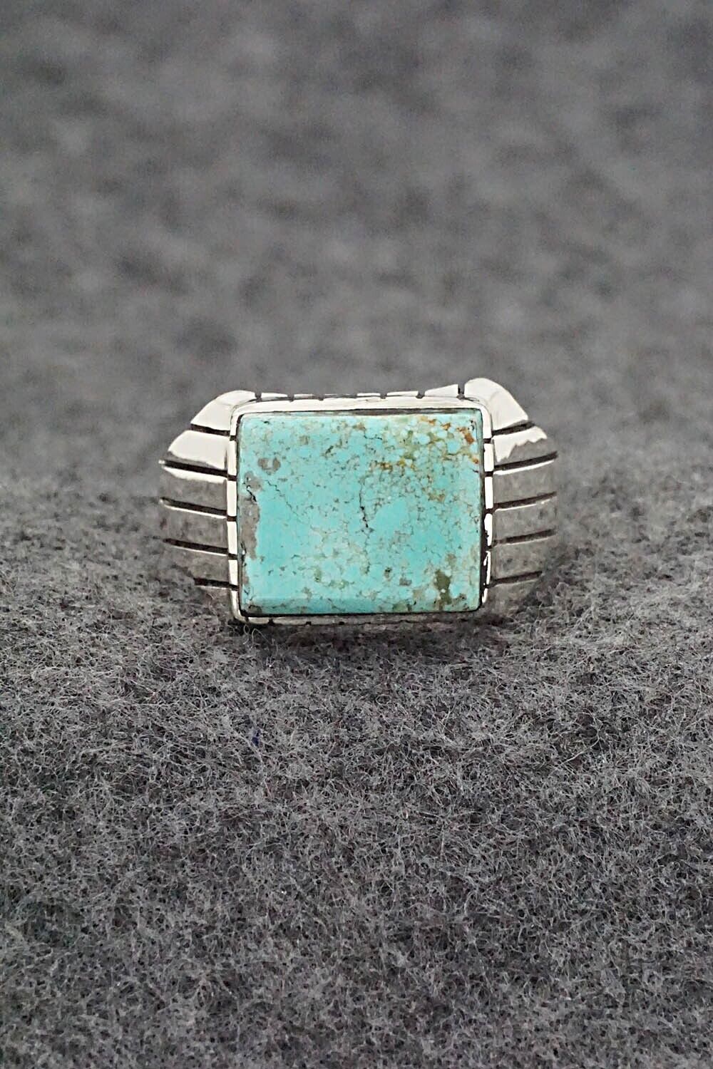 Turquoise & Sterling Silver Ring - Trevor Jack - Size 13