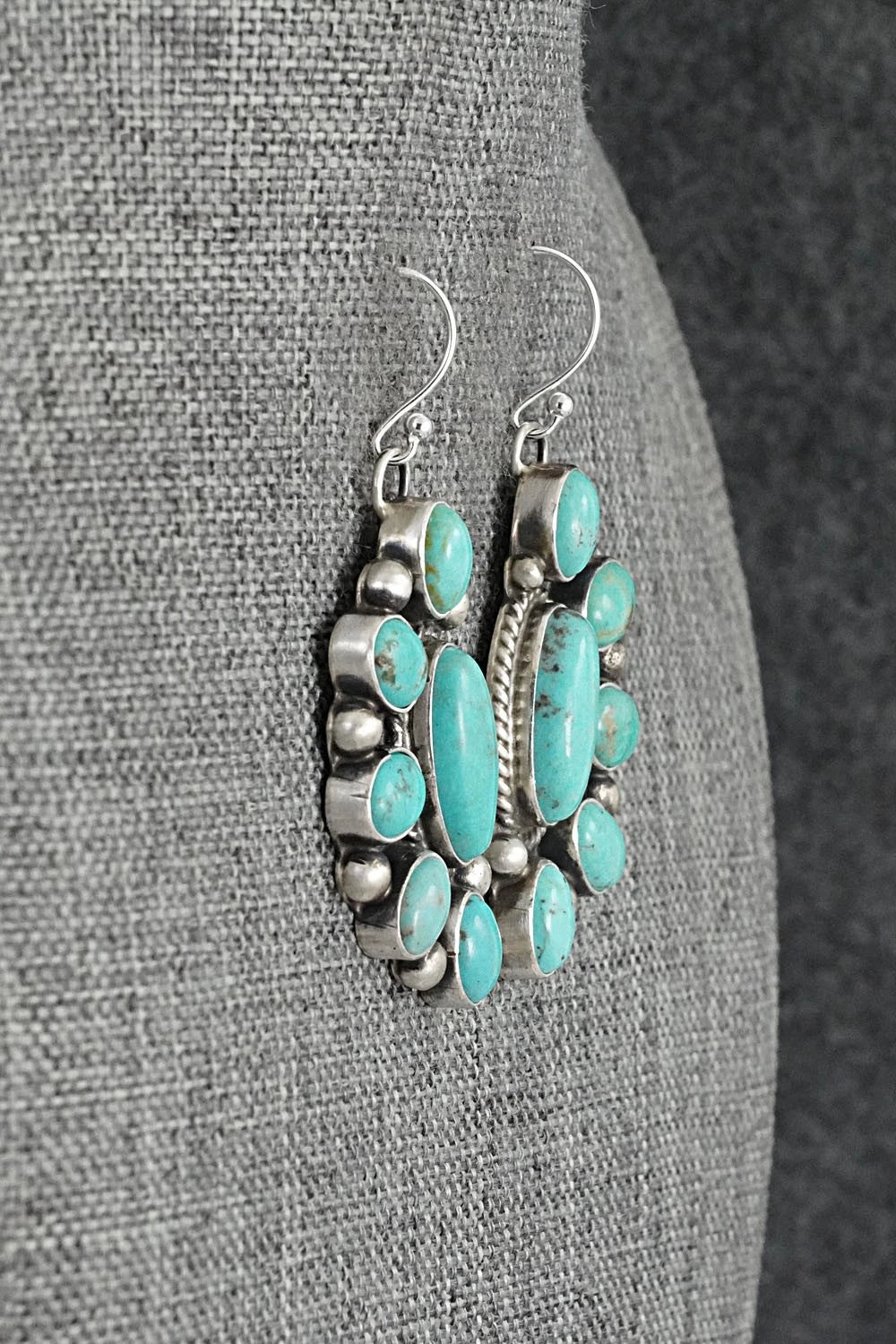 Turquoise & Sterling Silver Earrings - Kathleen Livingston