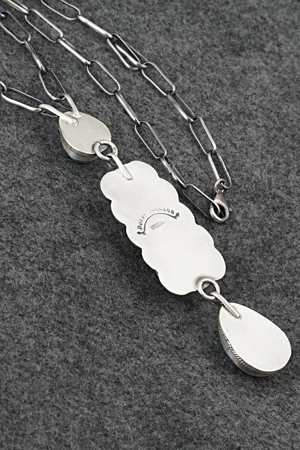Turquoise & Sterling Silver Necklace - Bobby Johnson