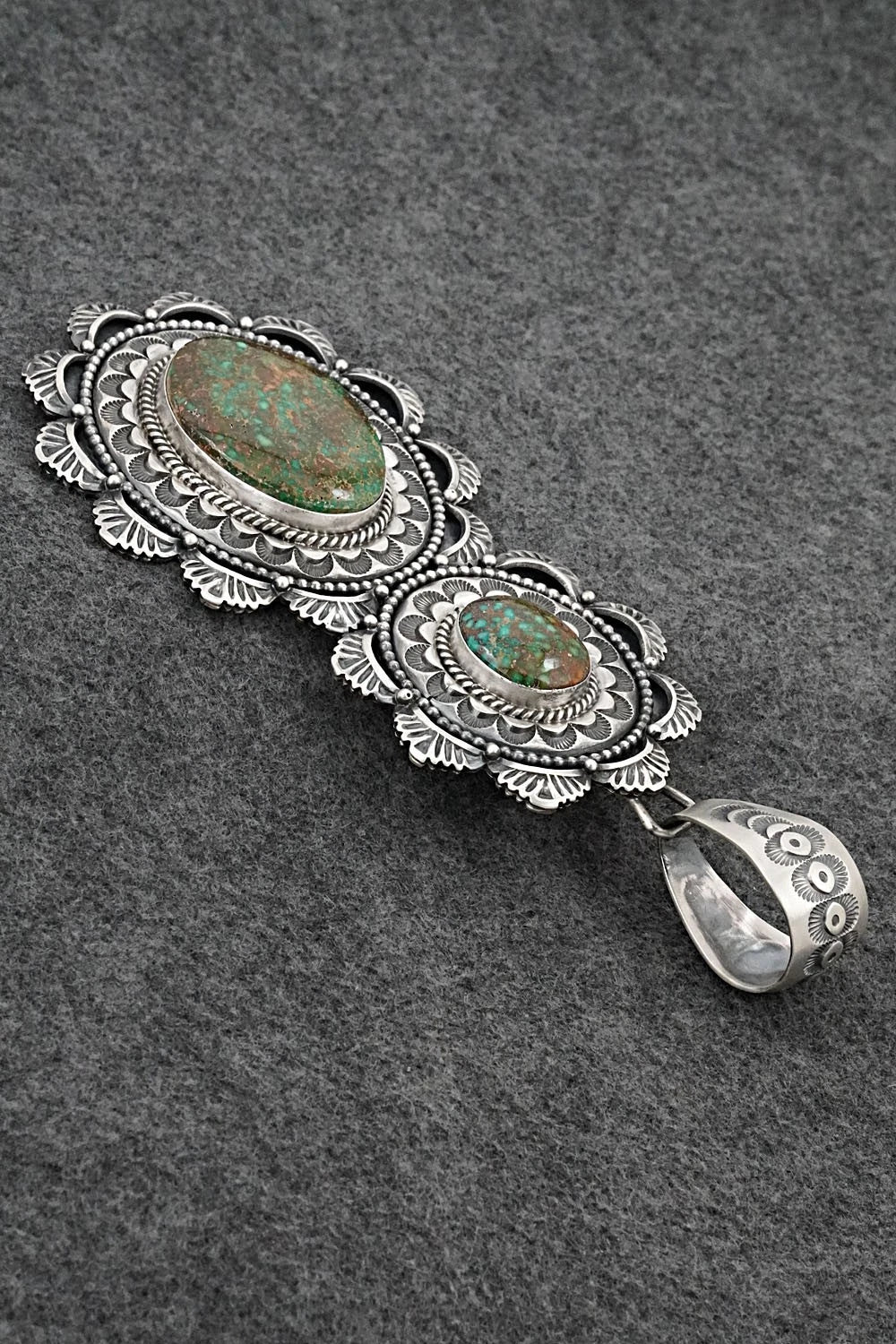 Turquoise & Sterling Silver Pendant - Mark Yazzie