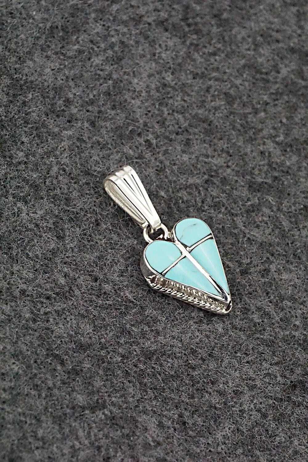 Turquoise & Sterling Silver Pendant - Velda Nastacio