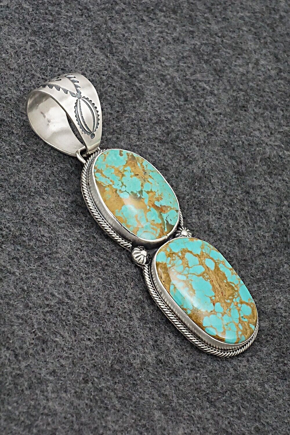 Turquoise & Sterling Silver Pendant - Darrin Livingston