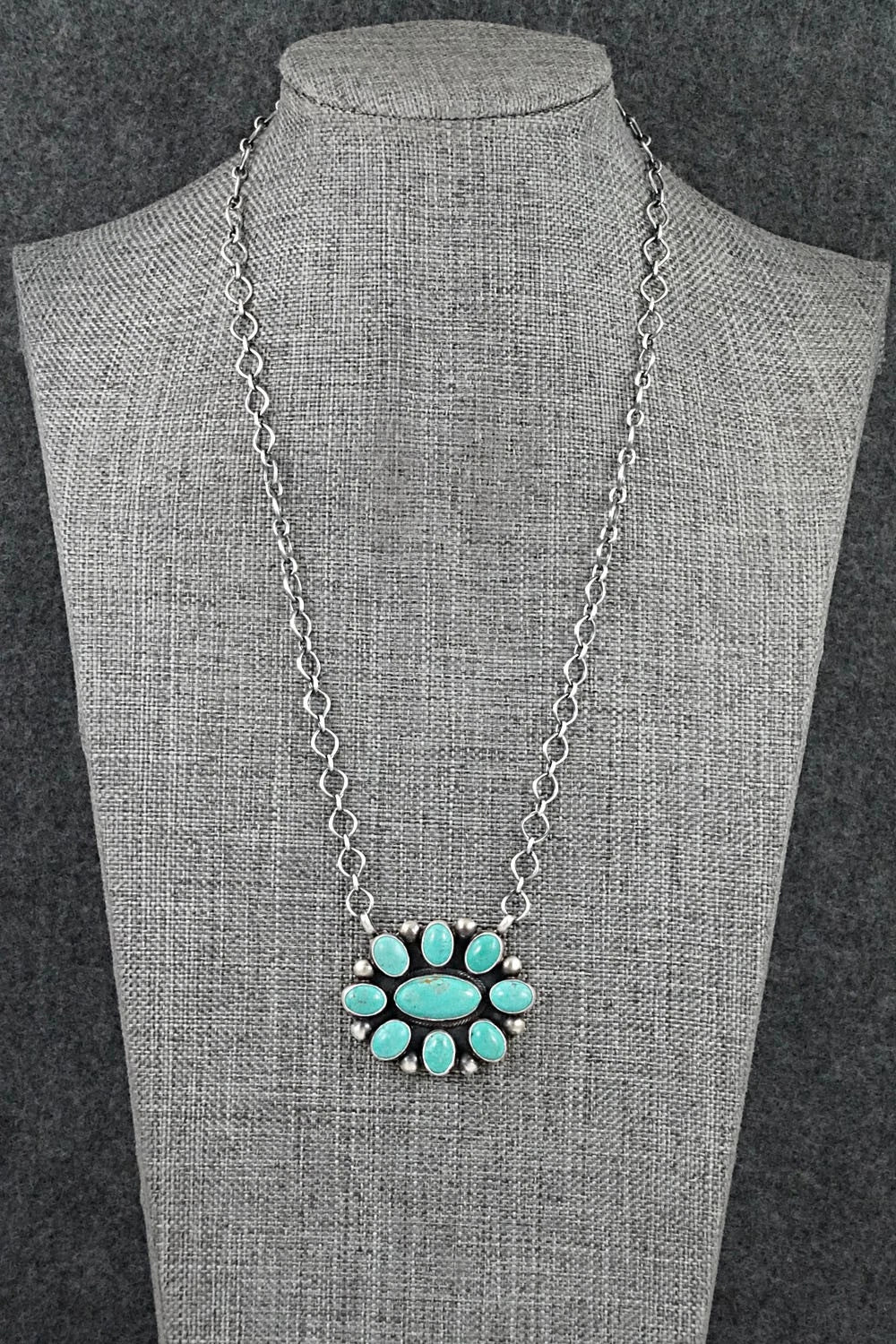 Turquoise & Sterling Silver Necklace - Kathleen Livingston
