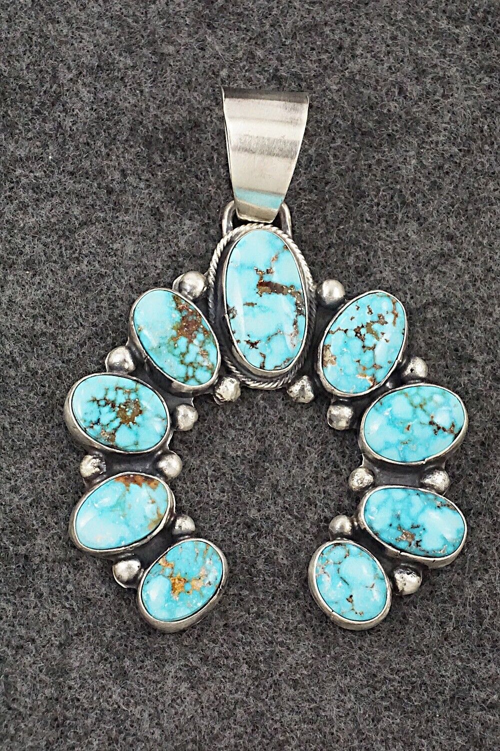 Turquoise & Sterling Silver Pendant - Bobby Johnson