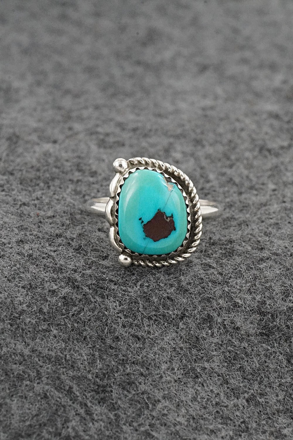 Turquoise & Sterling Silver Ring - Cody Nez - Size 8.5