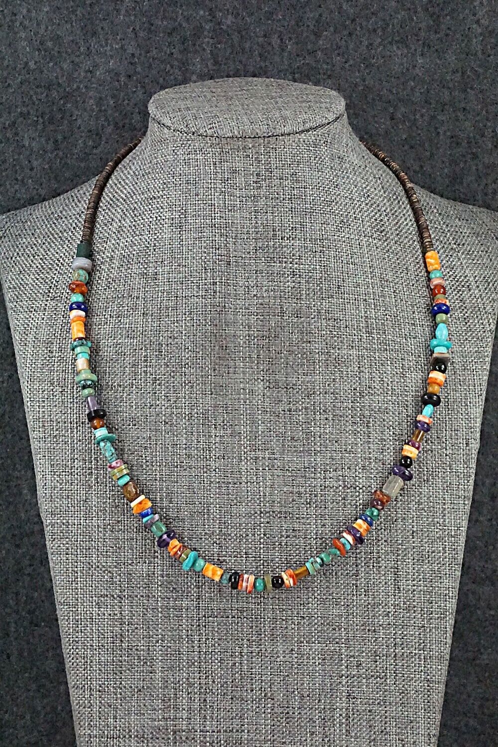 Multi-Stone and Sterling Silver Necklace - Helen Tsosie