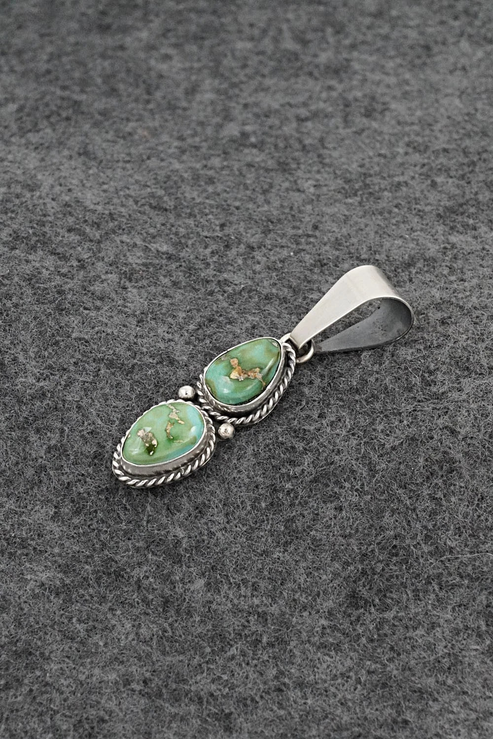 Turquoise & Sterling Silver Pendant - Rena Begay