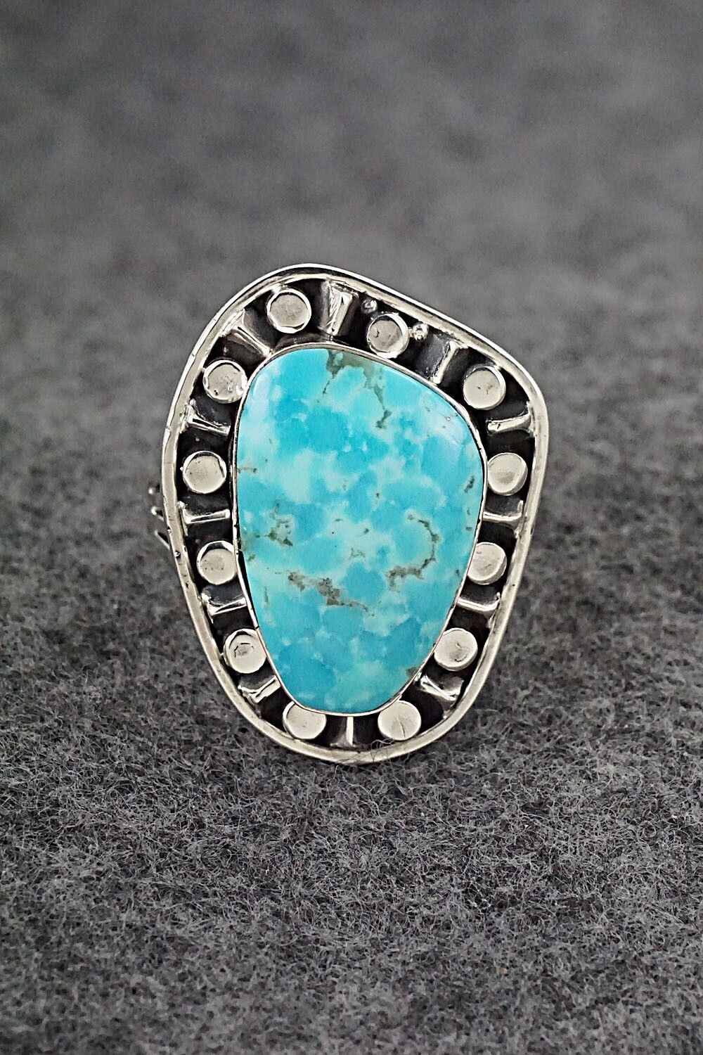 Turquoise & Sterling Silver Ring - Jimson Belin - Size 7.5