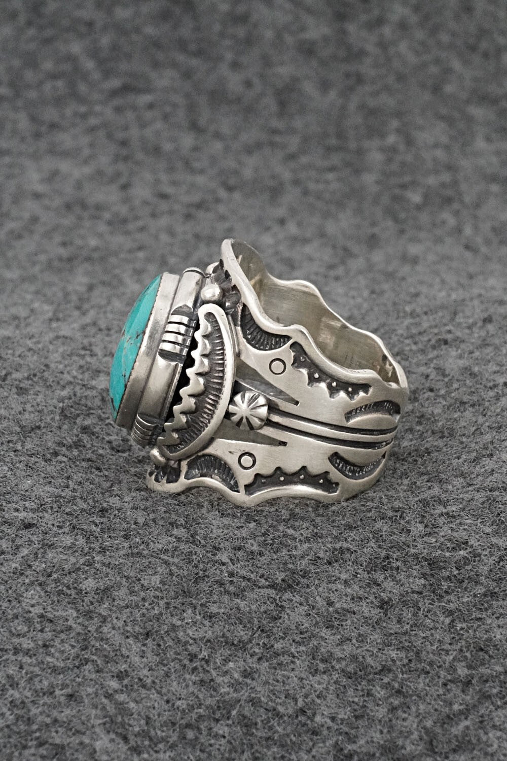 Turquoise & Sterling Silver Ring - Larson Lee - Size 10