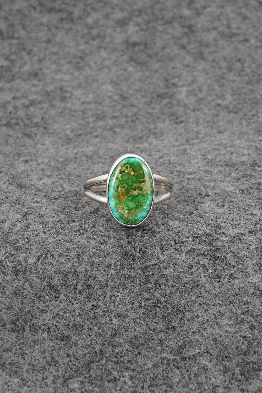 Turquoise & Sterling Silver Ring - Rosemary Saunders - Size 9
