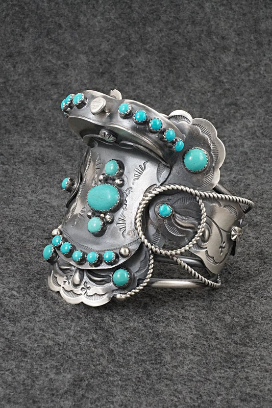 Turquoise & Sterling Silver Bracelet - Tim Yazzie