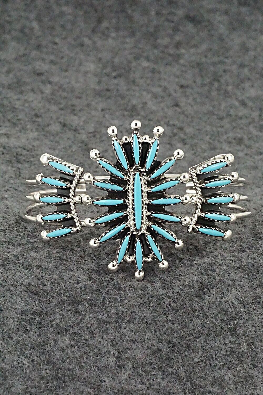 Turquoise & Sterling Silver Bracelet and Ring - Jack Etsate