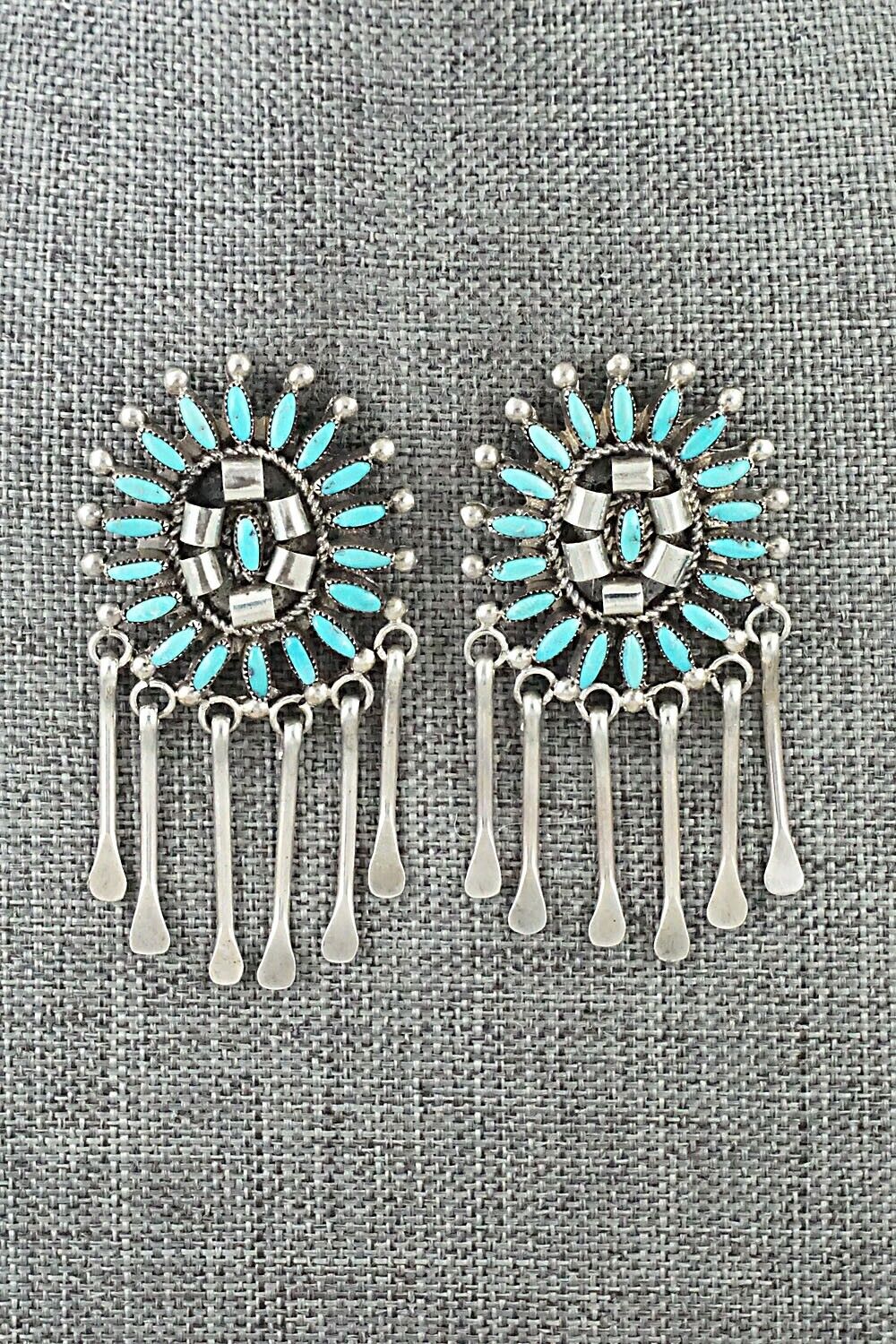 Turquoise & Sterling Silver Earrings - Amy Peynetsa