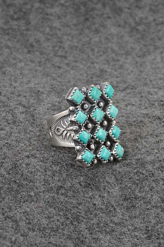 Turquoise & Sterling Silver Ring - Verley Betone - Size 7