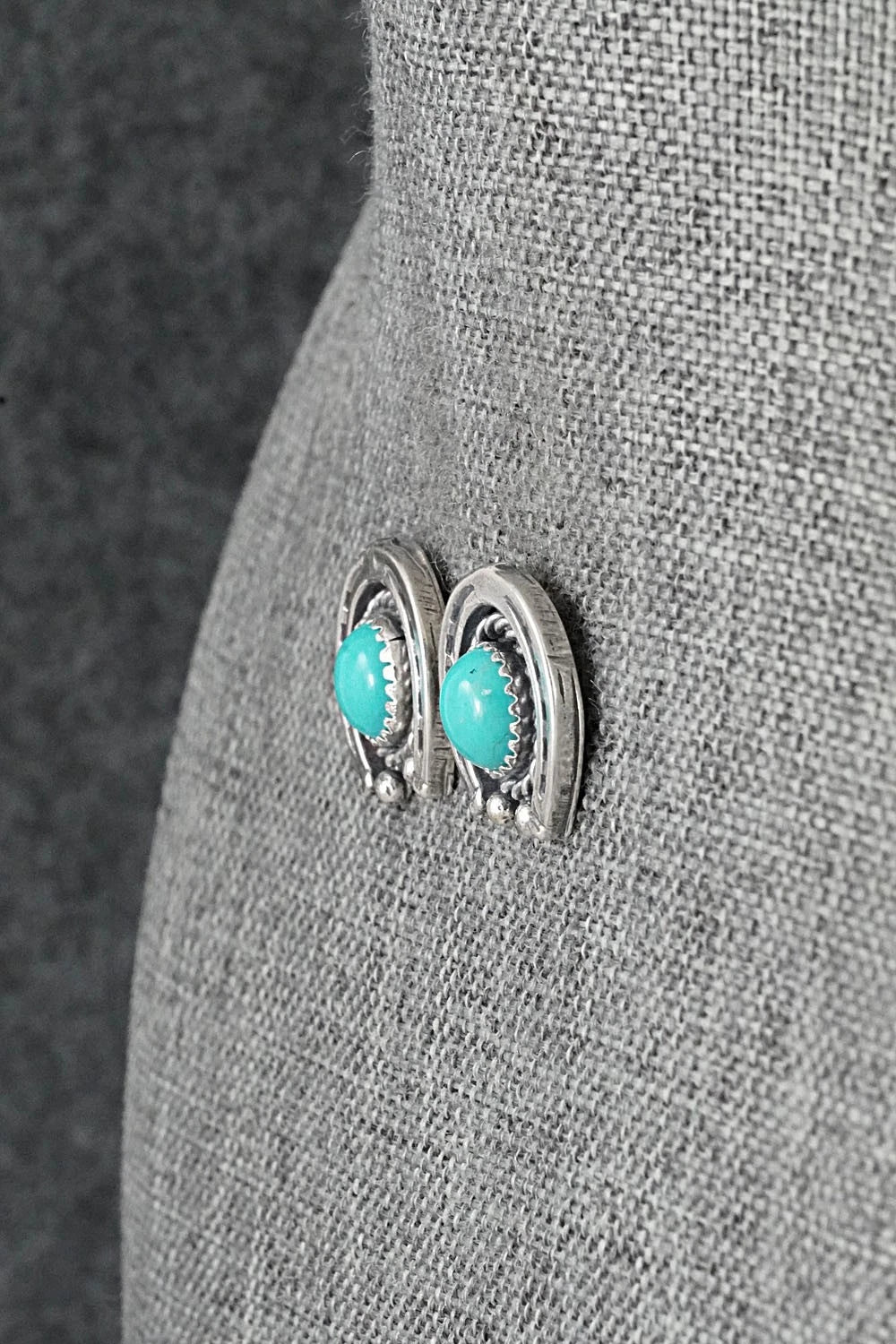 Turquoise & Sterling Silver Earrings - Annette Chiquito