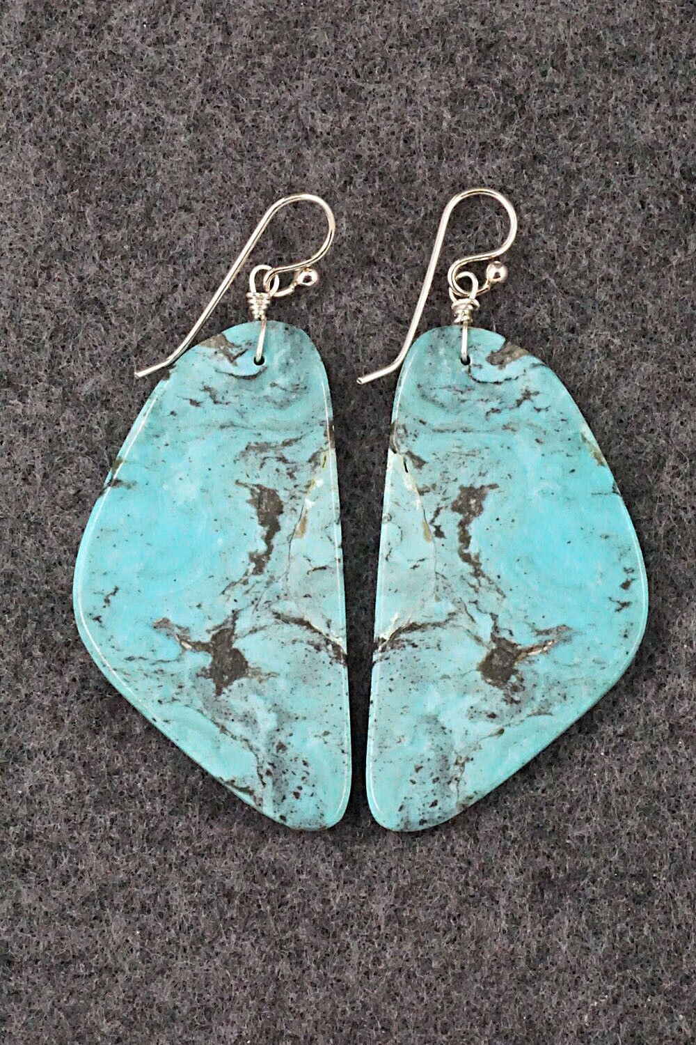 Turquoise & Sterling Silver Earrings - Ella Mae Garcia