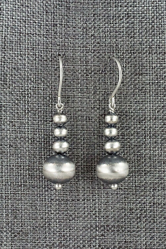Sterling Silver Navajo Pearl Earrings - Amanda Larry