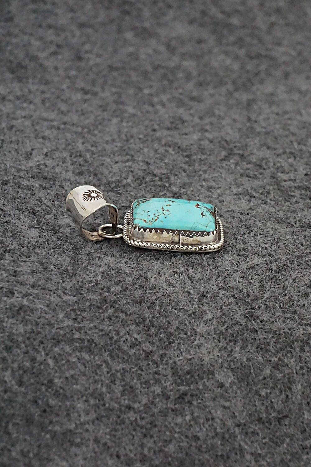 Turquoise & Sterling Silver Pendant - Ernest Hawthorne