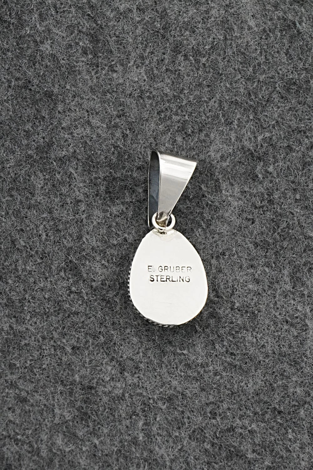 Turquoise & Sterling Silver Pendant - Eugene Gruber