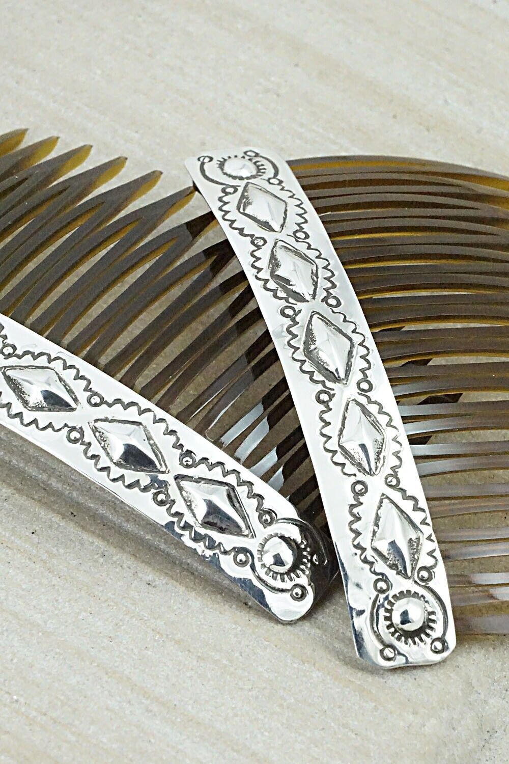 Sterling Silver Hair Combs - Jeannie Blackgoat