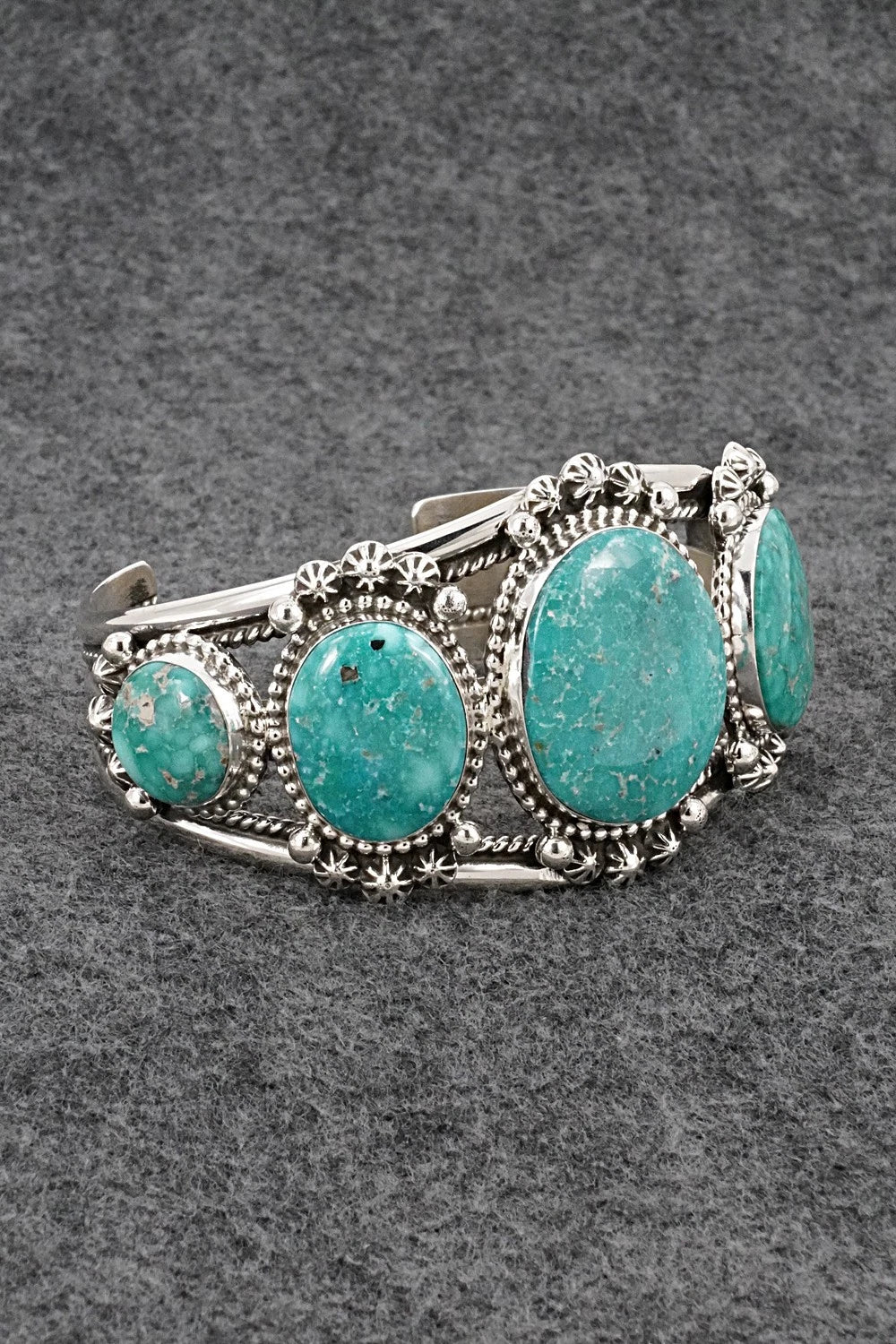 Turquoise & Sterling Silver Bracelet - Ella Linkin