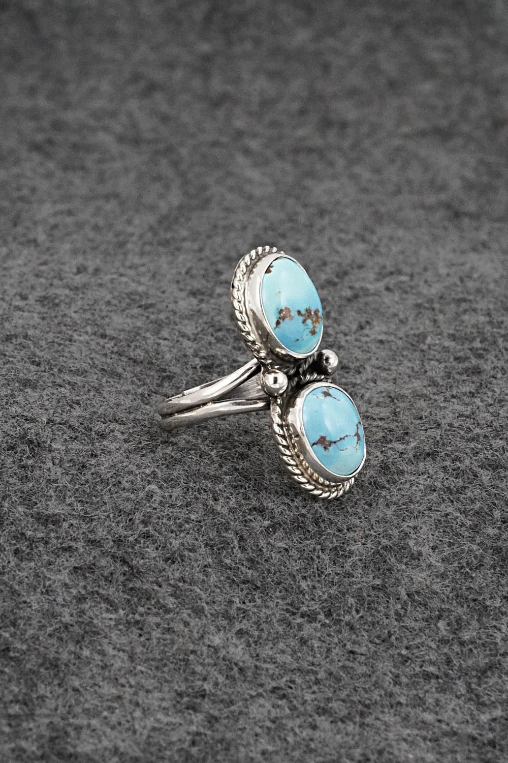 Turquoise & Sterling Silver Ring - Eugene Gruber - Size 5