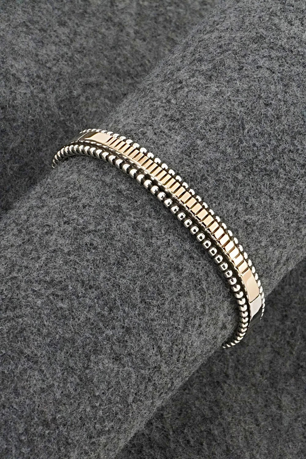 Sterling Silver and 14k Gold Bracelet - Jonathan Nez