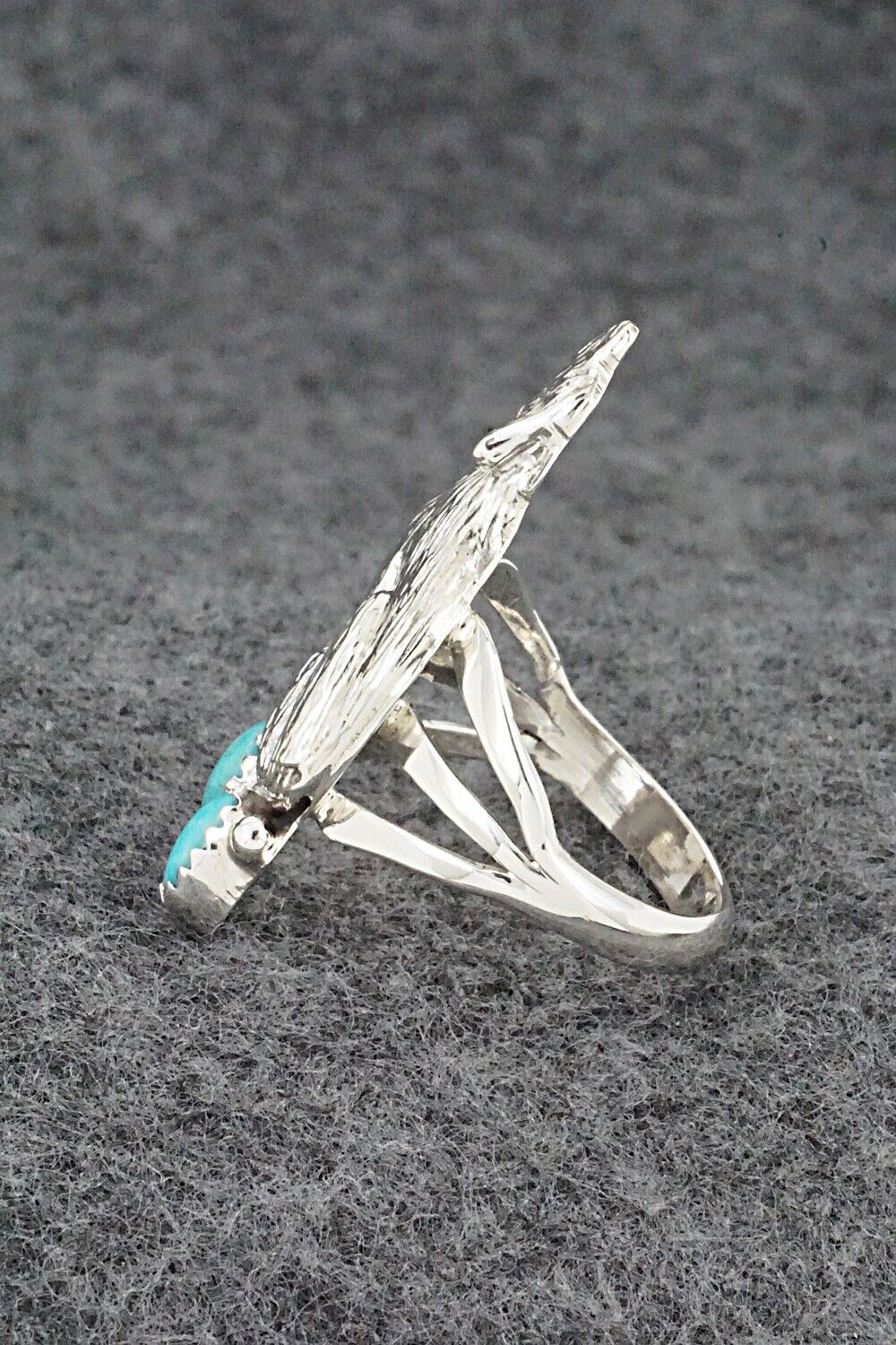 Turquoise & Sterling Silver Ring - William Begay - Size 8