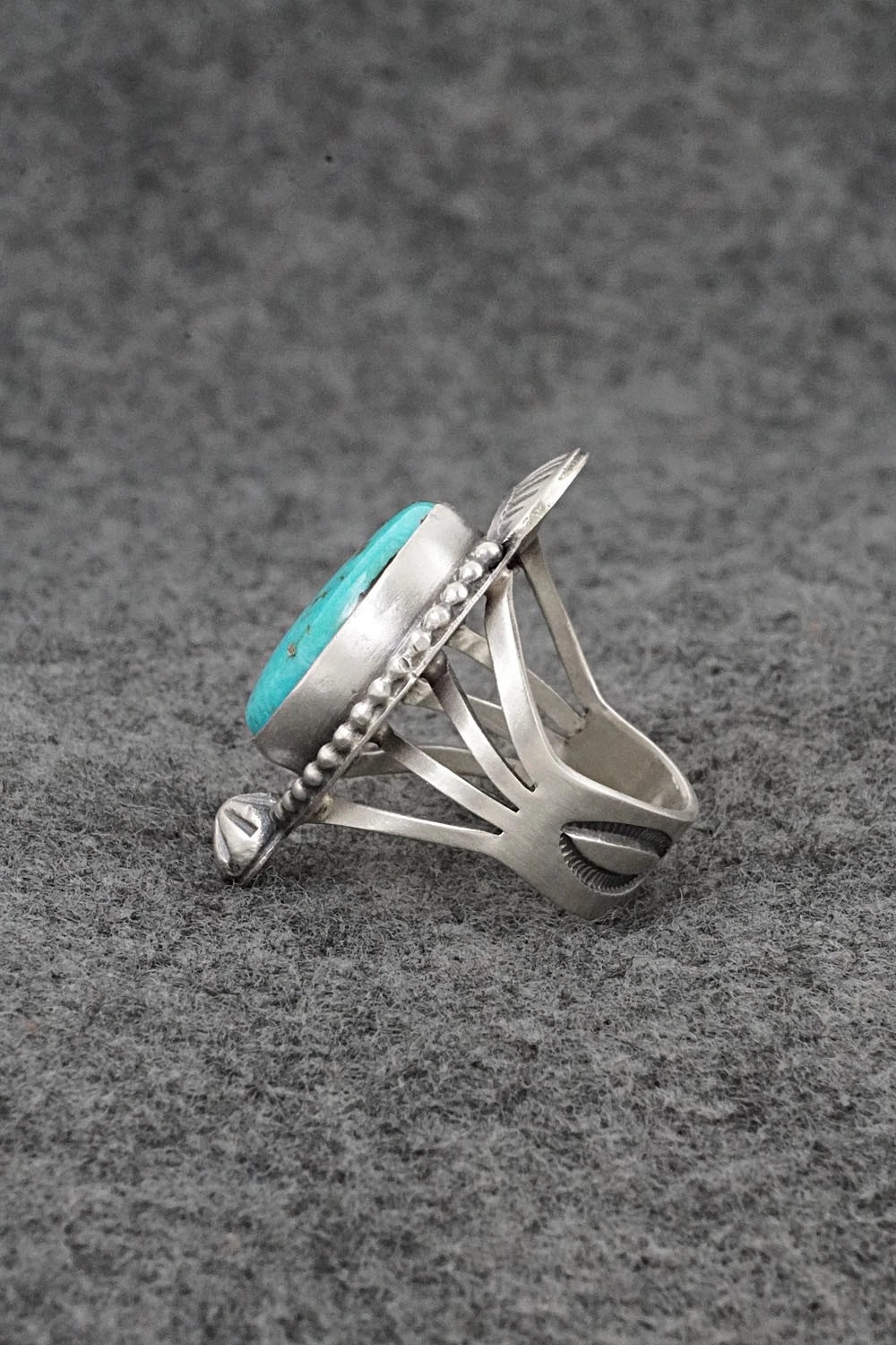 Turquoise & Sterling Silver Ring - Bobby Johnson - Size 6