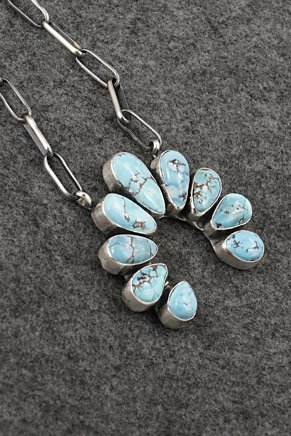 Turquoise & Sterling Silver Necklace - Darrin Livingston