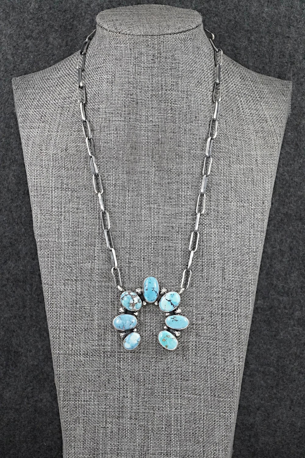 Turquoise & Sterling Silver Necklace - Darrin Livingston