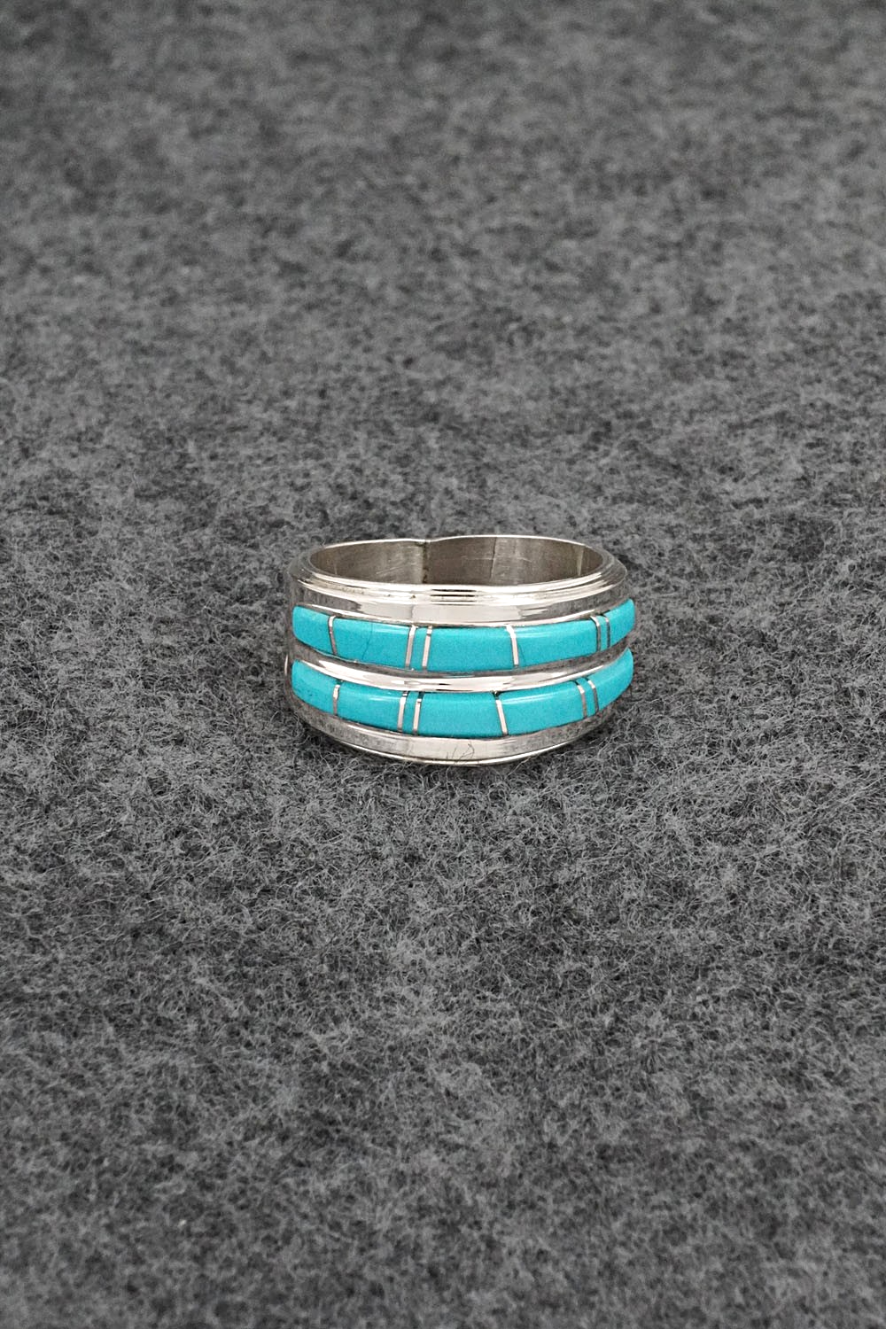 Turquoise & Sterling Silver Ring - Wilbert Muskett Jr. - Size 7.5