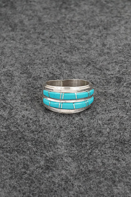Turquoise & Sterling Silver Ring - Wilbert Muskett Jr. - Size 7.5