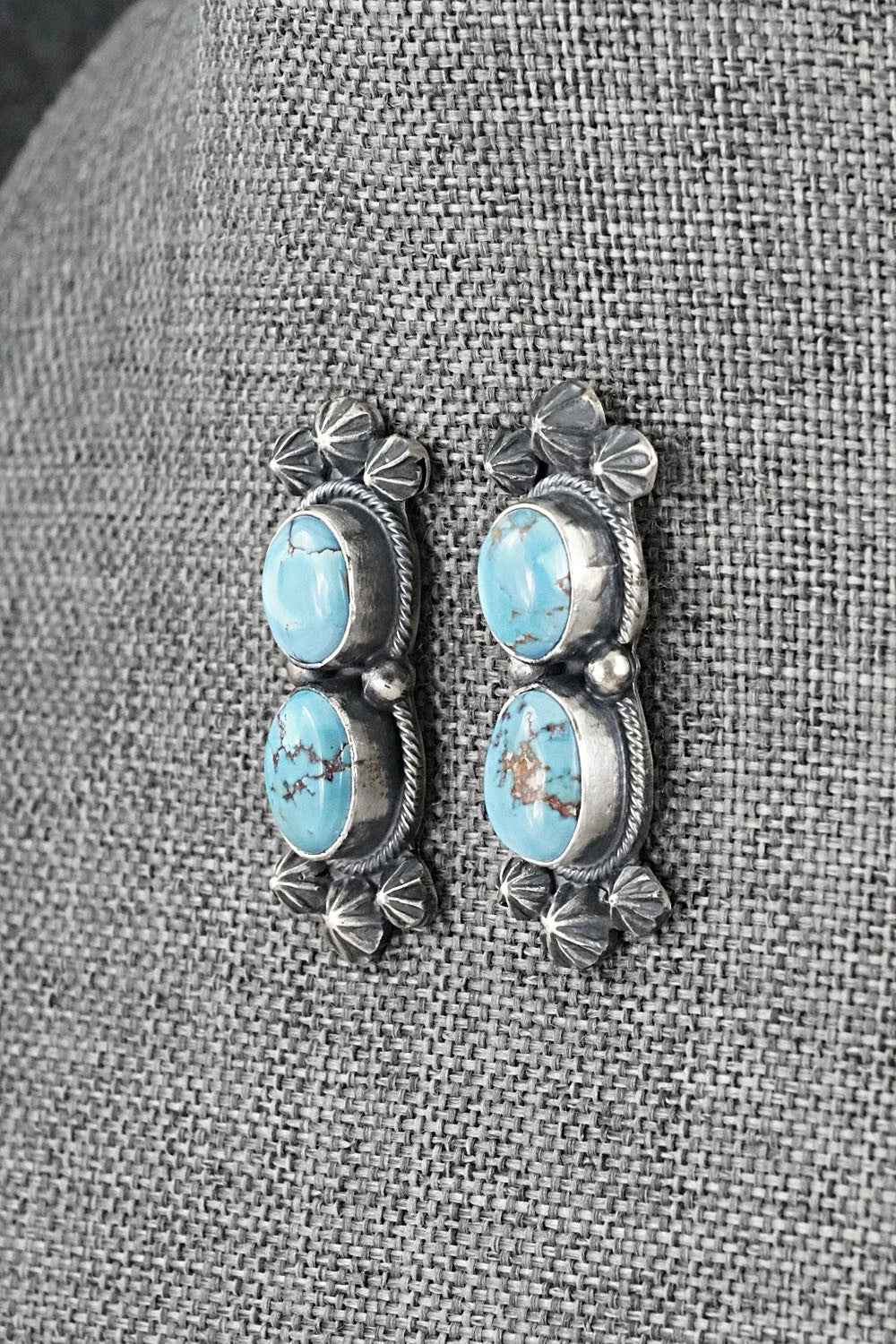 Turquoise & Sterling Silver Squash Blossom Set - Darrin Livingston