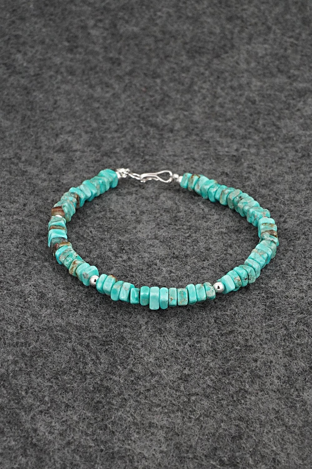 Turquoise & Sterling Silver Bracelet - Doreen Jake