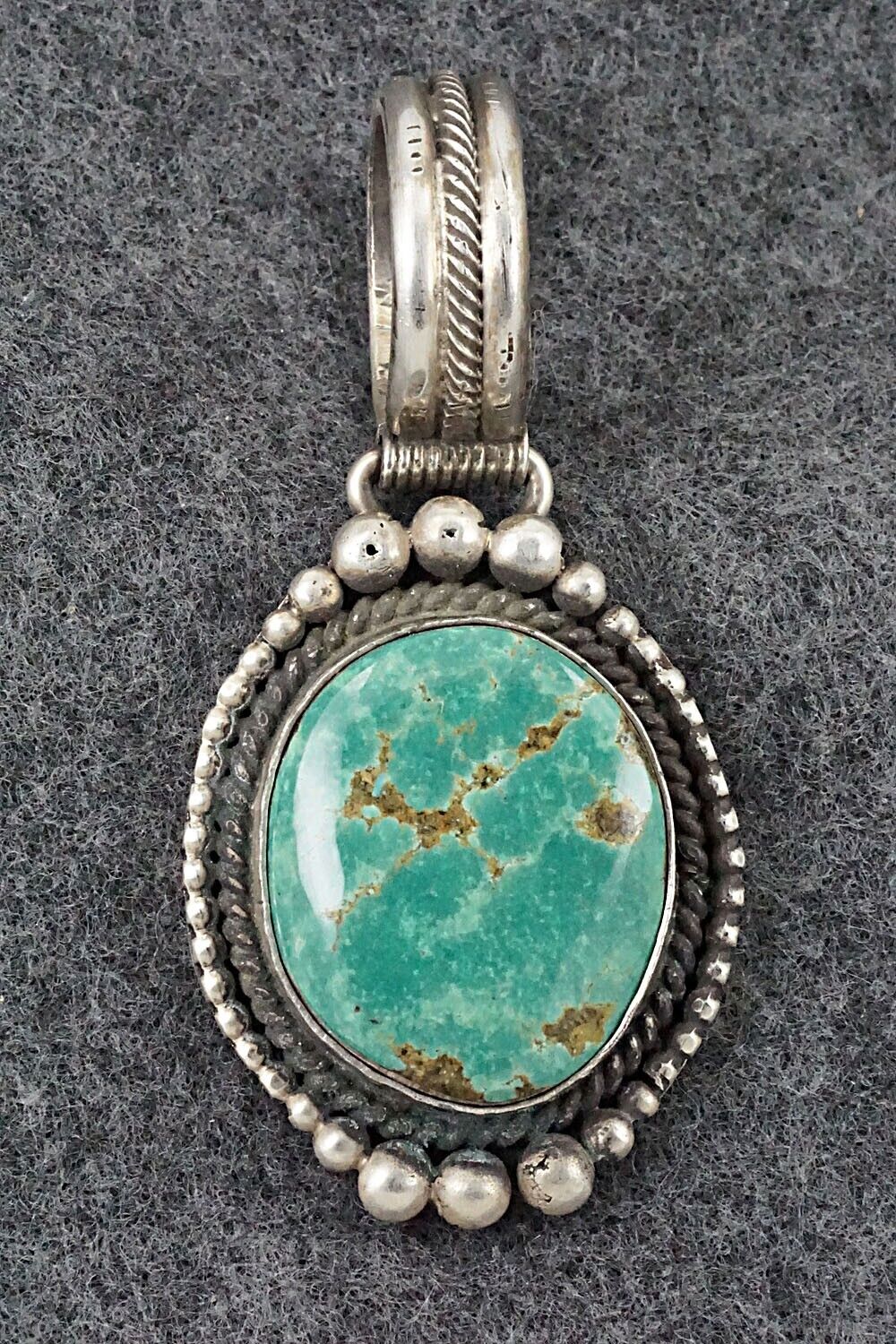 Turquoise & Sterling Silver Pendant - Rosita Calladitto