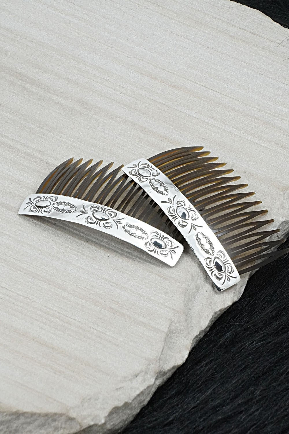 Sterling Silver Hair Combs - Bertha Begay