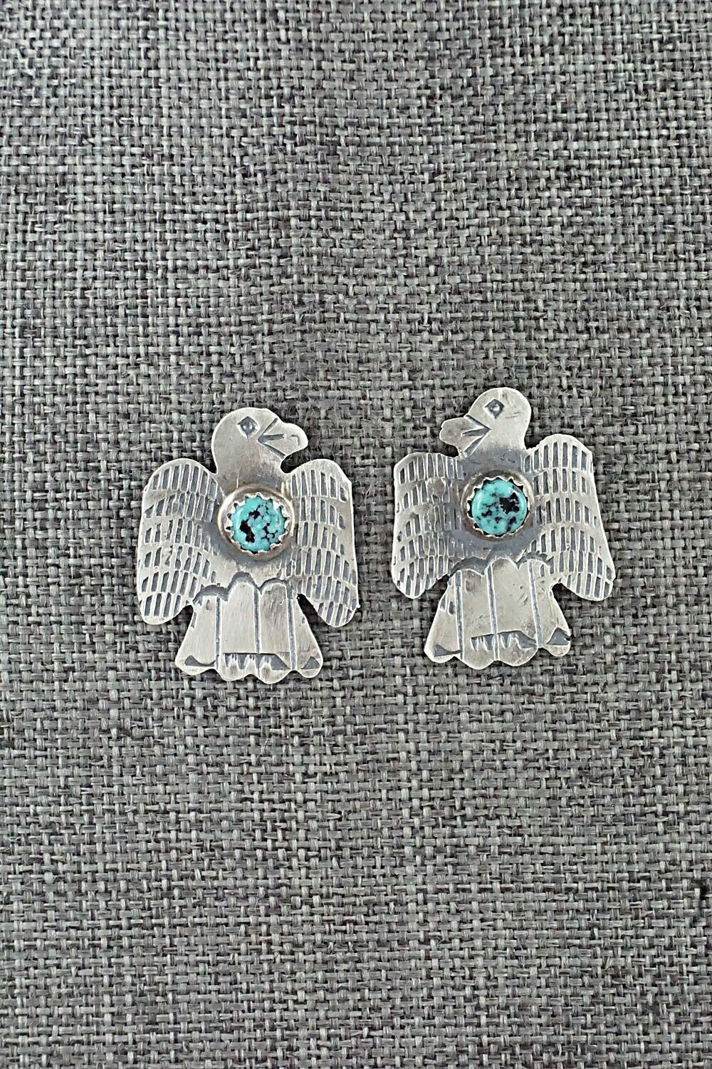 Turquoise & Sterling Silver Earrings - Gabrielle Yazzie