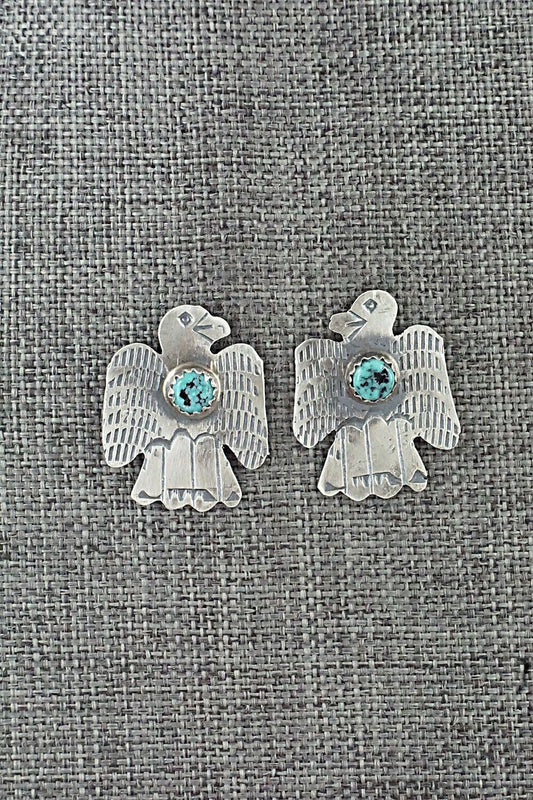 Turquoise & Sterling Silver Earrings - Gabrielle Yazzie