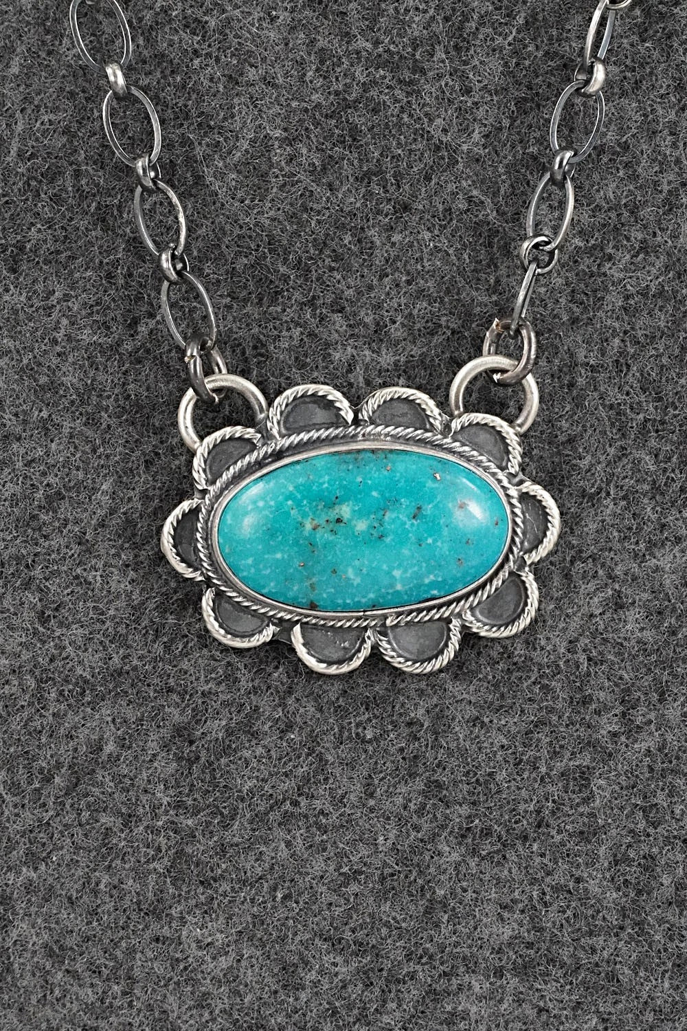 Turquoise & Sterling Silver Necklace - Bobby Johnson
