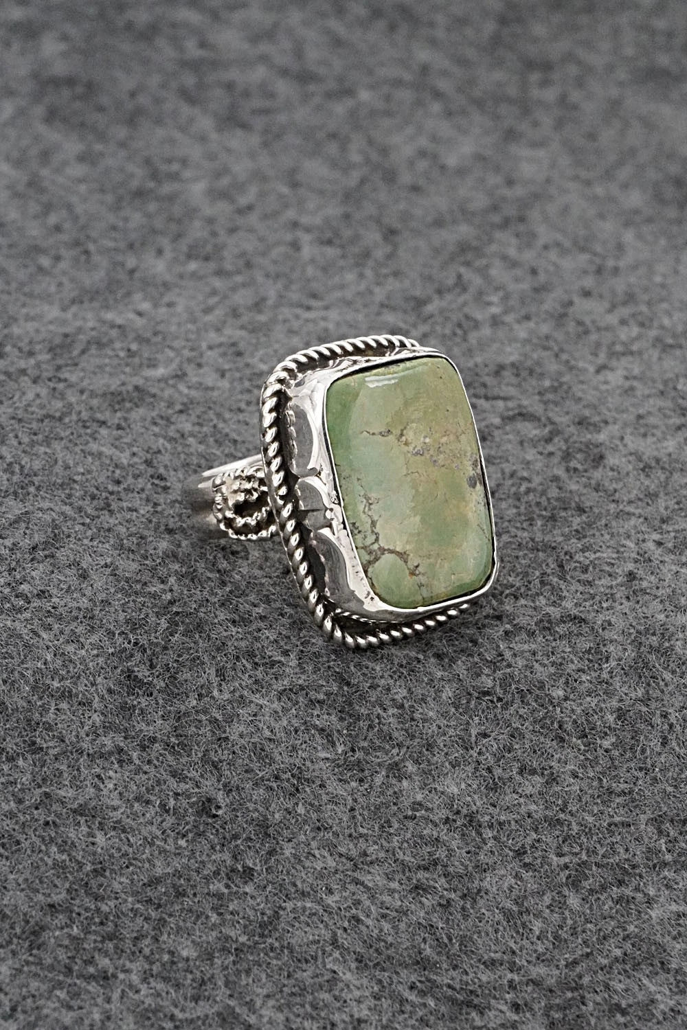 Turquoise & Sterling Silver Ring - Darius Arviso - Size 8