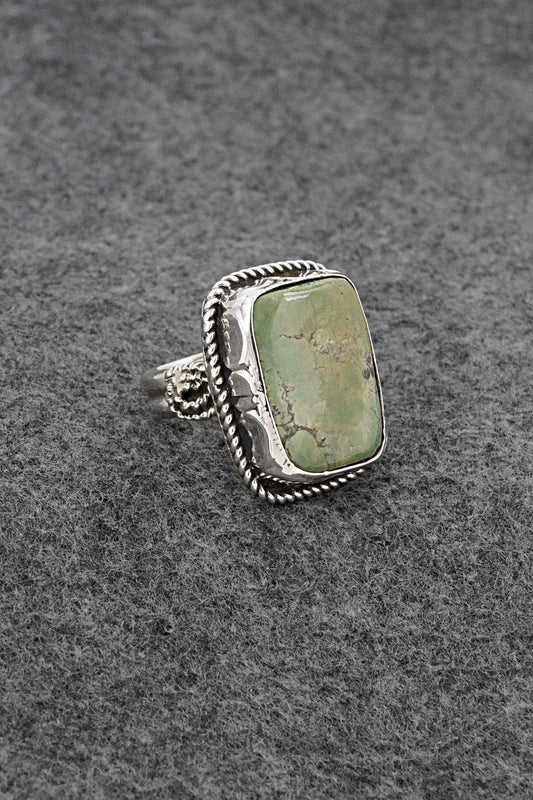 Turquoise & Sterling Silver Ring - Darius Arviso - Size 8