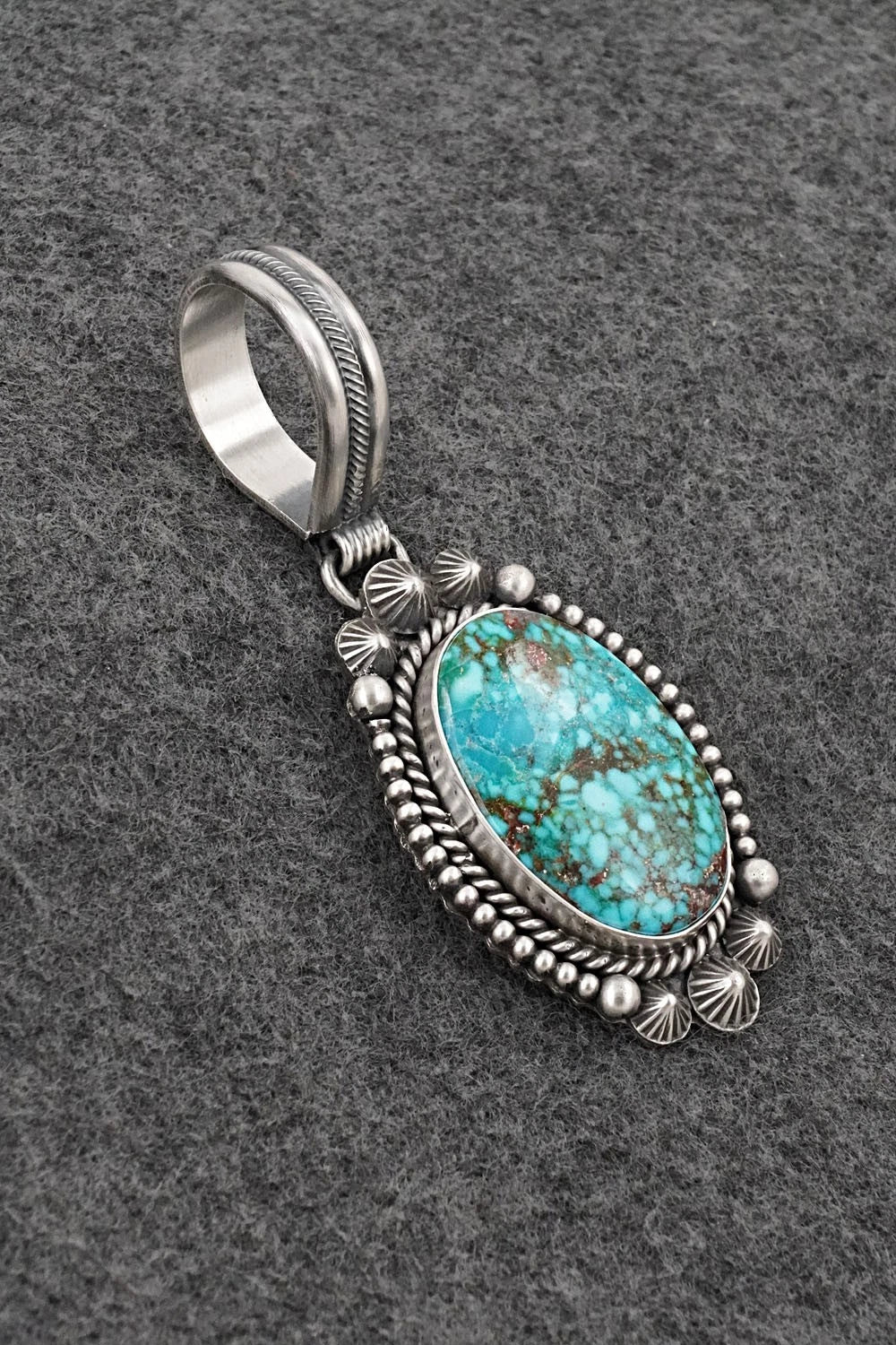Turquoise & Sterling Silver Pendant - Michael Calladitto