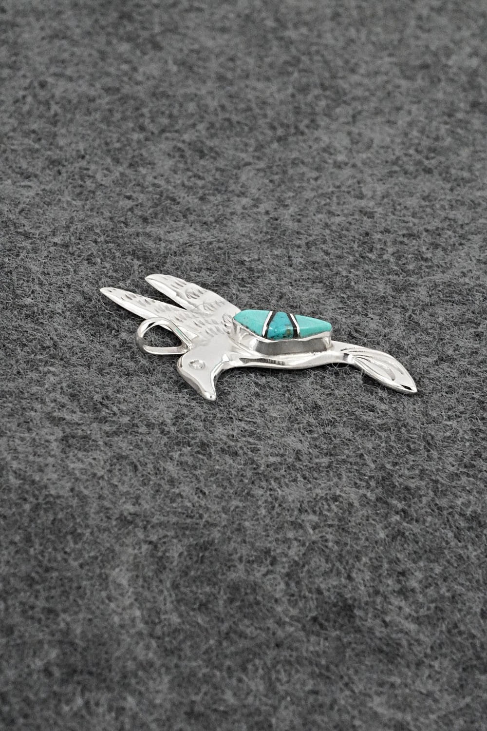 Turquoise & Sterling Silver Pendant - Dorothy Martinez