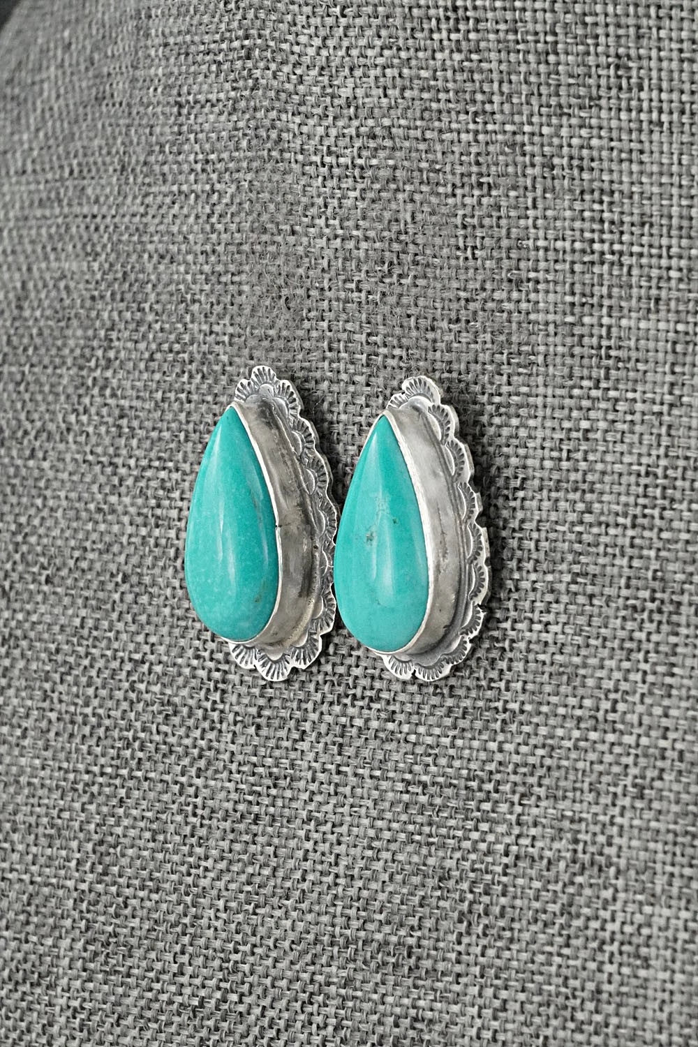 Turquoise & Sterling Silver Earrings - Carlos Francisco