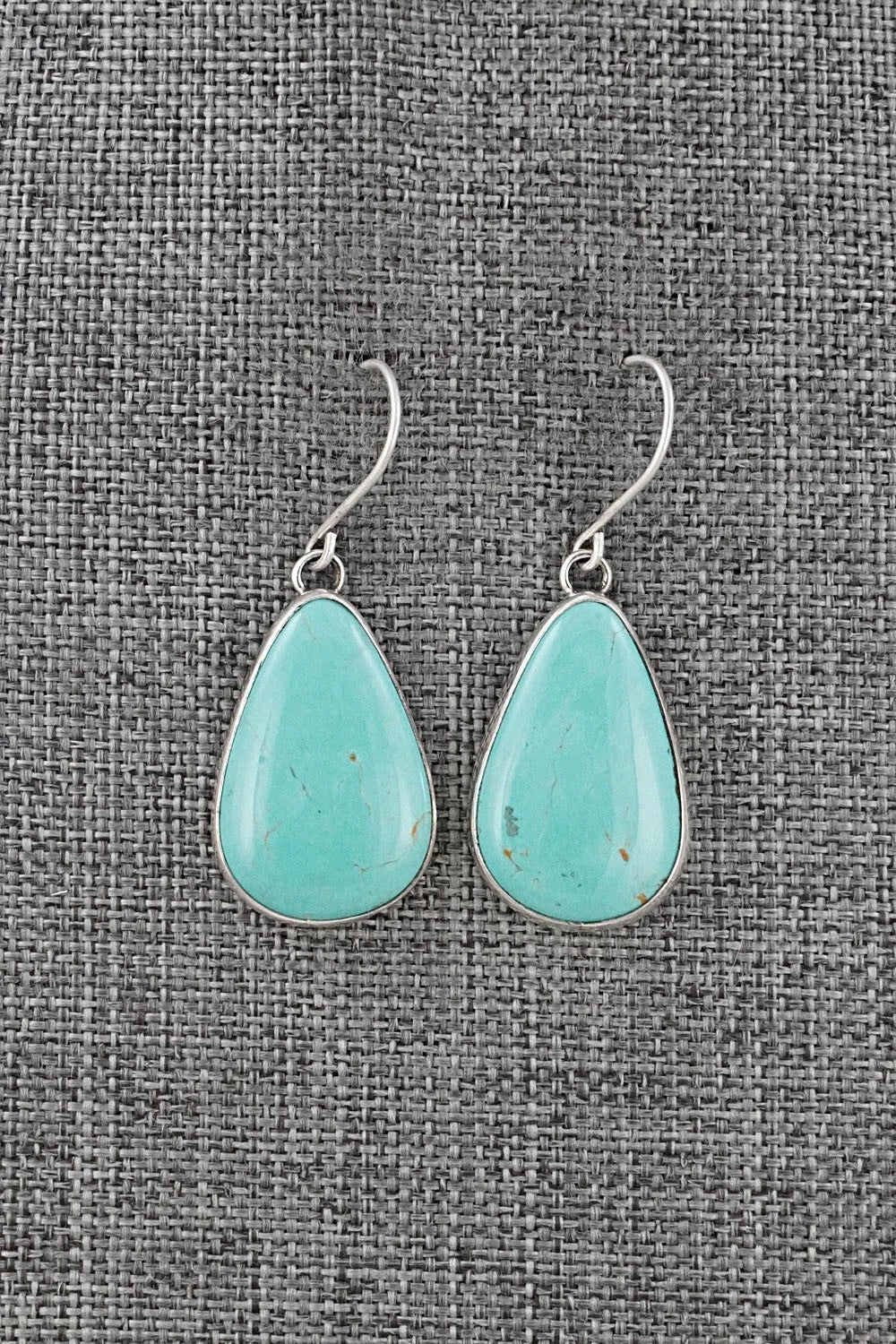 Turquoise & Sterling Silver Earrings - Eugene Gruber